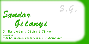 sandor gilanyi business card